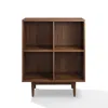 Crosley Furniture Liam 4 Cube Record Storage Media Stand Walnut In Brown