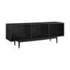 Crosley Furniture Liam Large Record Storage Console Cabinet In Black
