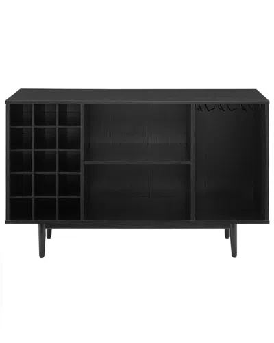 Crosley Furniture Liam Wine Storage Sideboard In Black