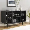 Crosley Furniture Liam Wine Storage Sideboard Black