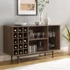 Crosley Furniture Liam Wine Storage Sideboard Walnut