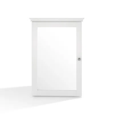 Crosley Furniture Lydia Mirrored Wall Cabinet White