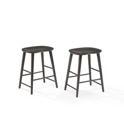Crosley Furniture Maddox 2-piece Counter Height Bar Stool Set- 2 Stools In Brown