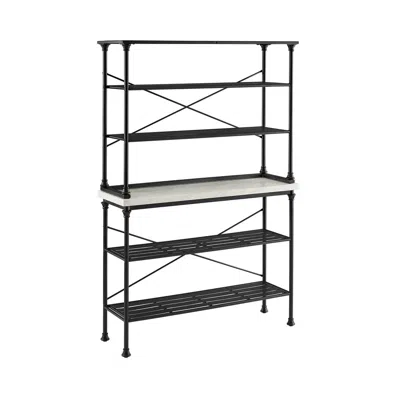 Crosley Furniture Madeleine Kitchen Storage Baker's Rack In Black