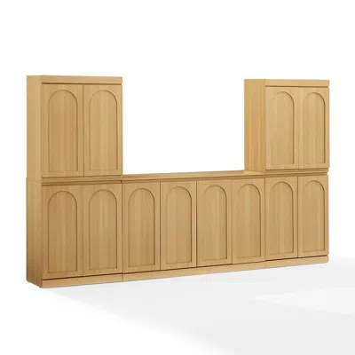 Crosley Furniture Marco 3-piece Entertainment Center Ash - Sideboard & 2 Pantries In Brown