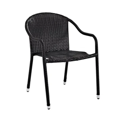Crosley Furniture Palm Harbor 2pc Outdoor Wicker Stackable Chair Set Brown - 2 Stackable Chairs