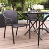 Crosley Furniture Palm Harbor 4pc Outdoor Wicker Stackable Chair Set Brown - 4 Stackable Chairs