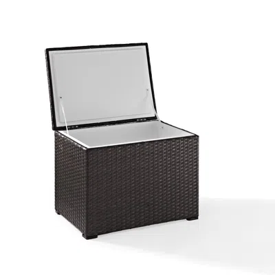 Crosley Furniture Palm Harbor Outdoor Wicker Cooler Brown