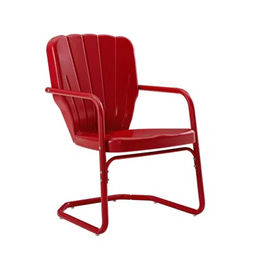 Crosley Furniture Ridgeland 2pc Outdoor Metal Armchair Set Red - 2 Chairs