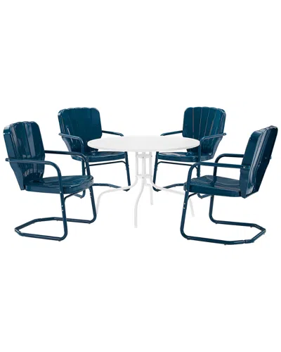 Crosley Furniture Ridgeland 5pc Outdoor Dining Set In Blue