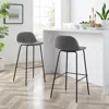 Crosley Furniture Riley 2pc Bar Stool Set Gray/ Matte Black - 2 Stools