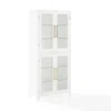 Crosley Furniture Roarke Glass Door Kitchen Pantry Storage Cabinet In White