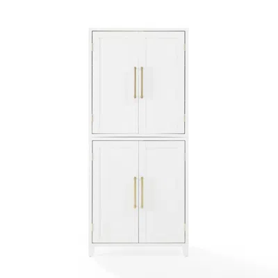Crosley Furniture Roarke Kitchen Pantry Storage Cabinet In White