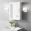 Crosley Furniture Savannah Mirrored Wall Cabinet White