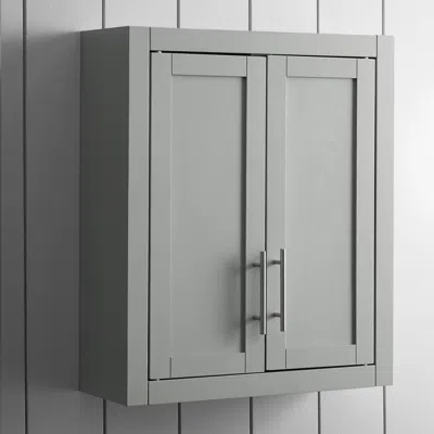 Crosley Furniture Savannah Wall Cabinet Gray