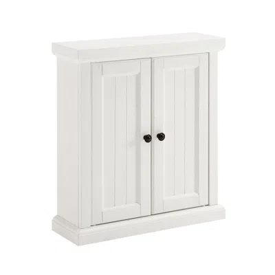 Crosley Furniture Seaside Wall Mounted Storage Cabinet In White