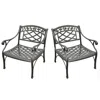Crosley Furniture Sedona 2pc Cast Aluminum Outdoor Lounge Chair Set In Gray