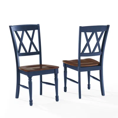 Crosley Furniture Shelby 2-piece Dining Chair Set Navy - 2 Chairs In Blue