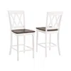 Crosley Furniture Shelby 2pc Counter Stool Set Distressed White - 2 Stools