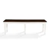 Crosley Furniture Shelby Dining Bench Distressed White