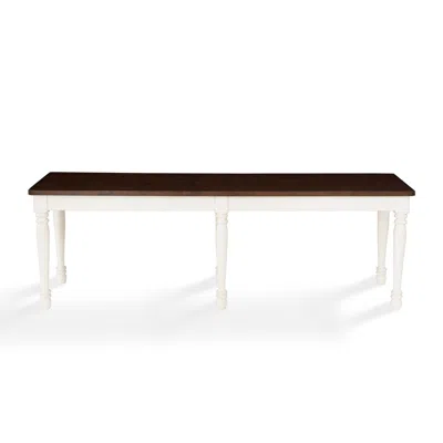 Crosley Furniture Shelby Dining Bench Distressed White In Brown