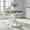 Crosley Furniture Shelby Round Dining Table Distressed White