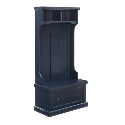 Crosley Furniture Shoreline Hall Tree Navy In Blue