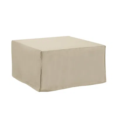 Crosley Furniture Square Outdoor Coffee Table And Ottoman Furniture Cover In Neutral
