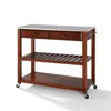 Crosley Furniture Stainless Steel Top Kitchen Prep Cart Cherry/stainless Steel