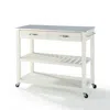 Crosley Furniture Stainless Steel Top Kitchen Prep Cart White/stainless Steel