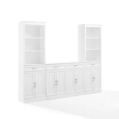 Crosley Furniture Stanton 3-piece Sideboard And Storage Bookcase Set