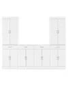 Crosley Furniture Stanton 3pc Sideboard And Pantry Set In White