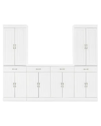 Crosley Furniture Stanton 3pc Sideboard And Pantry Set In White