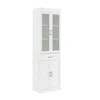 Crosley Furniture Stanton Glass Door Kitchen Storage Pantry Cabinet In White