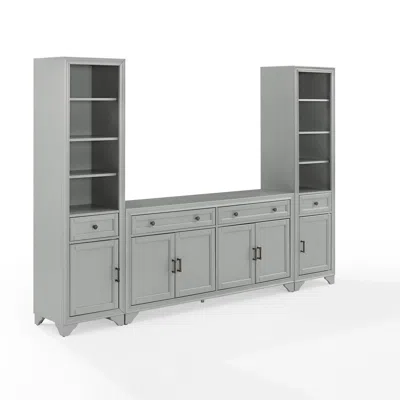 Crosley Furniture Tara 3-piece Entertainment Center In Gray