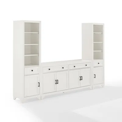 Crosley Furniture Tara 3-piece Entertainment Center In White