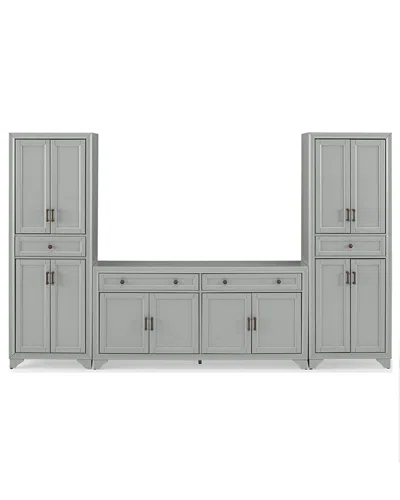 Crosley Furniture Tara 3pc Entertainment Set In Gray