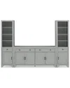 Crosley Furniture Tara 3pc Entertainment Set In Gray
