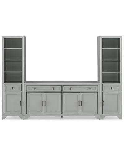 Crosley Furniture Tara 3pc Entertainment Set In Gray