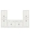 Crosley Furniture Tara 3pc Entertainment Set In White