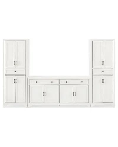 Crosley Furniture Tara 3pc Entertainment Set In White