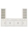 Crosley Furniture Tara 3pc Entertainment Set In White