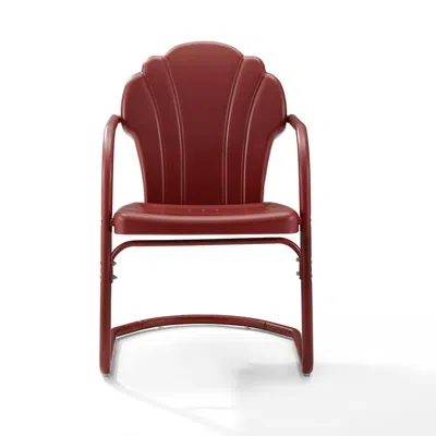 Crosley Furniture Tulip 2pc Outdoor Metal Armchair Set Red - 2 Chairs