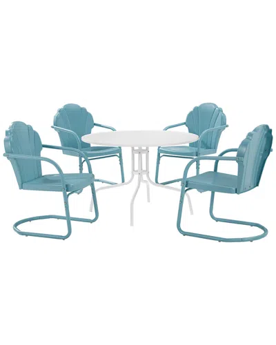 Crosley Furniture Tulip 5pc Outdoor Dining Set In Blue