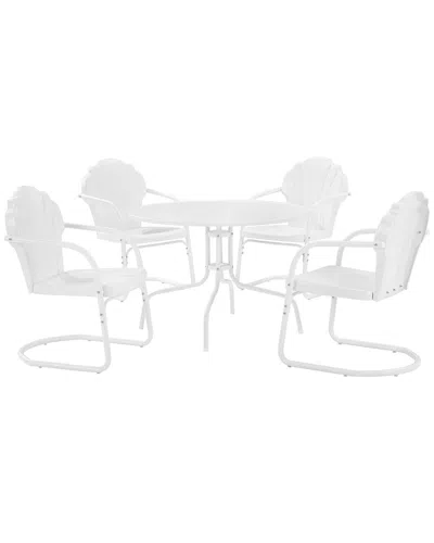 Crosley Furniture Tulip 5pc Outdoor Dining Set In White