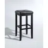 Crosley Furniture Upholstered Square Seat 2pc Bar Stool Set Black/black - 2 Stools