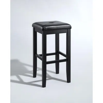 Crosley Furniture Upholstered Square Seat 2pc Bar Stool Set Black/black - 2 Stools
