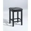 Crosley Furniture Upholstered Square Seat 2pc Counter Stool Set Black/black - 2 Stools