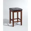 Crosley Furniture Upholstered Square Seat 2pc Counter Stool Set Mahogany/black - 2 Stools