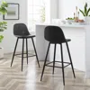 Crosley Furniture Weston 2pc Bar Stool Set Distressed Black/matte Black - 2 Stools